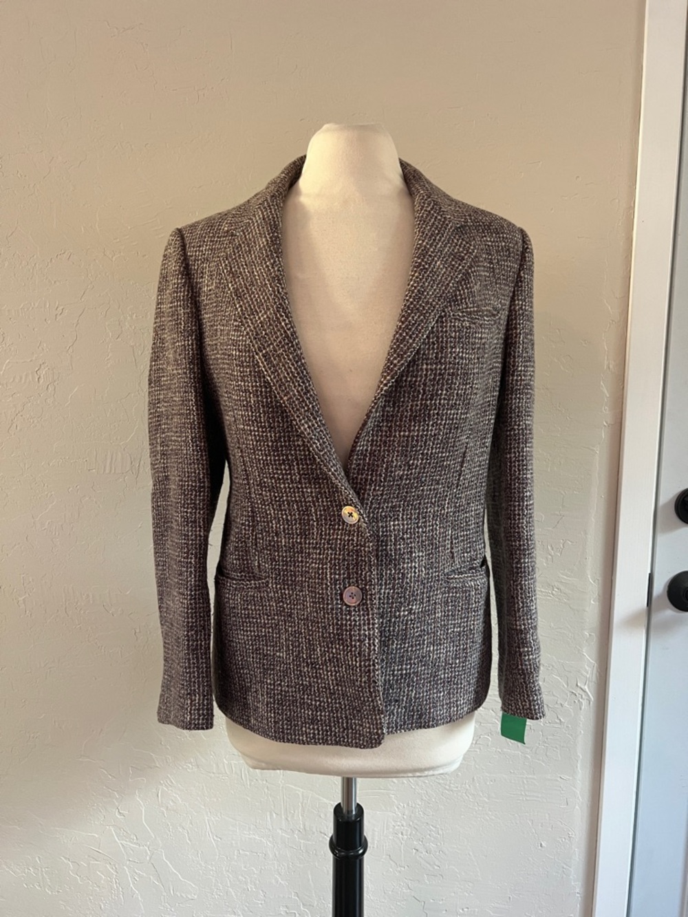 vintage wool Albert Lewis by Tudor Square jacket retailed by I. Magnin